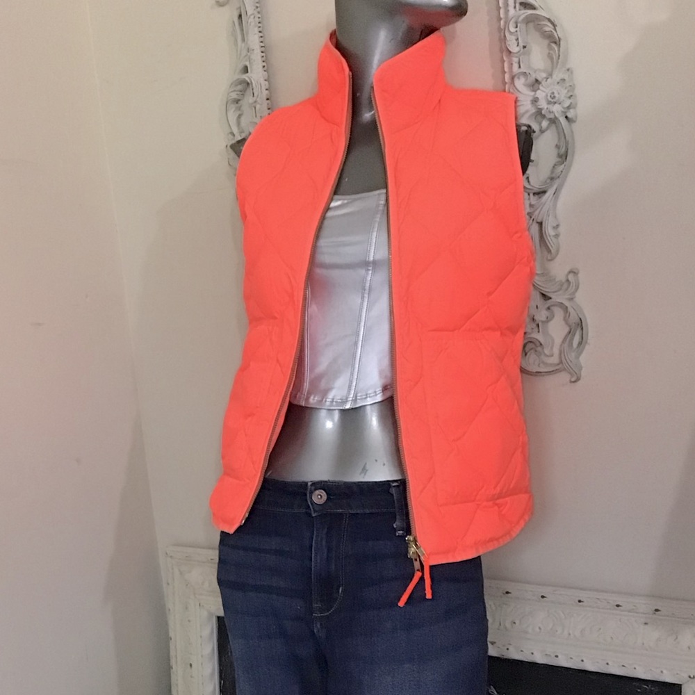 J. Crew Highlighter Orange Vest View 6